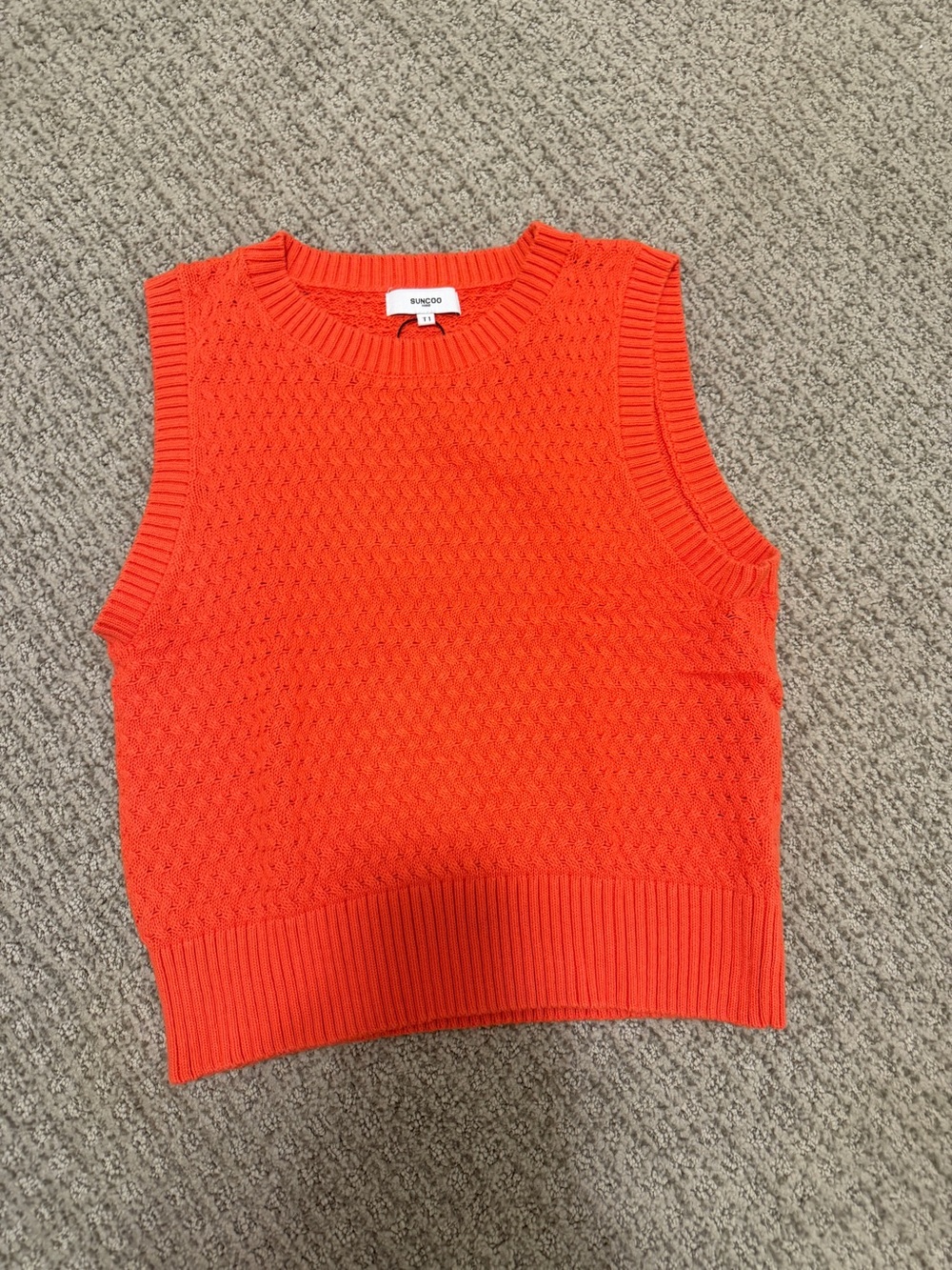 Suncoo Primor Sleeveless Sweater Vest - Orange
